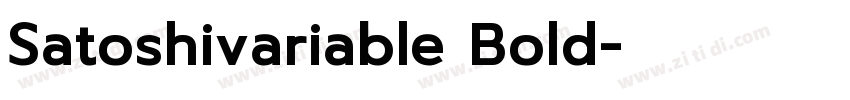 Satoshivariable Bold字体转换